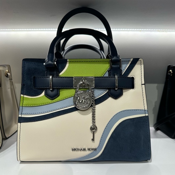 NWT‎ MICHAEL MICHAEL KORS Hamilton Small Patchwork Satchel - Picture 1 of 6